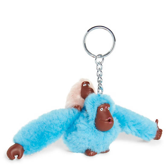 Kipling Mom And Baby Mode Sven Monkey Keychain Accessoires Blauw | BE 1946WN